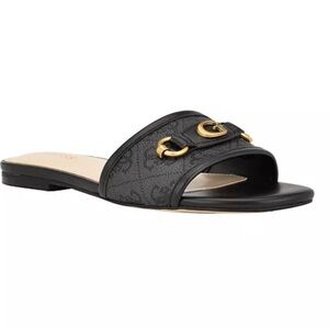 New Guess Hammi One Band Sandals 8 | Black with Logo
